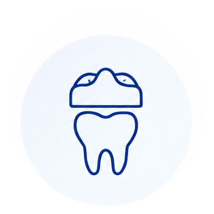 Dental crown line icon